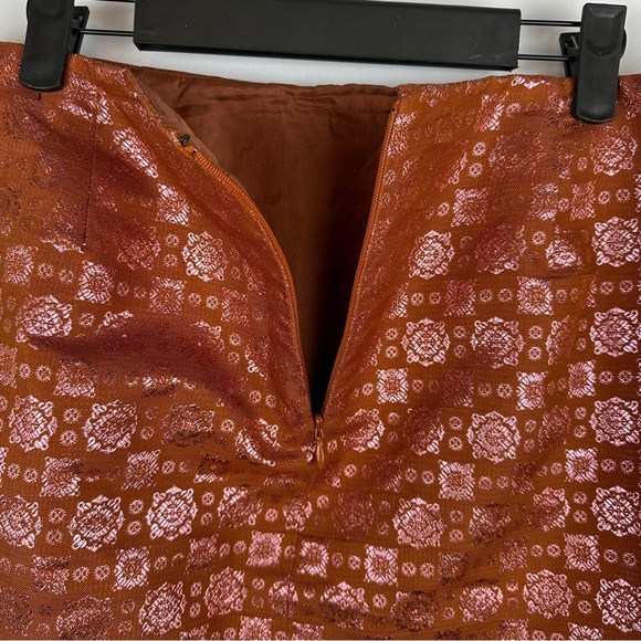 J. Crew Gold and Burnt Orange Skirt | US Size 8 - Picture 6 of 9